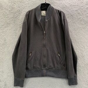 Billy Reid Jacket Sweater Mens Size XL Extra Large Full Zip Gray Cotton Alpaca
